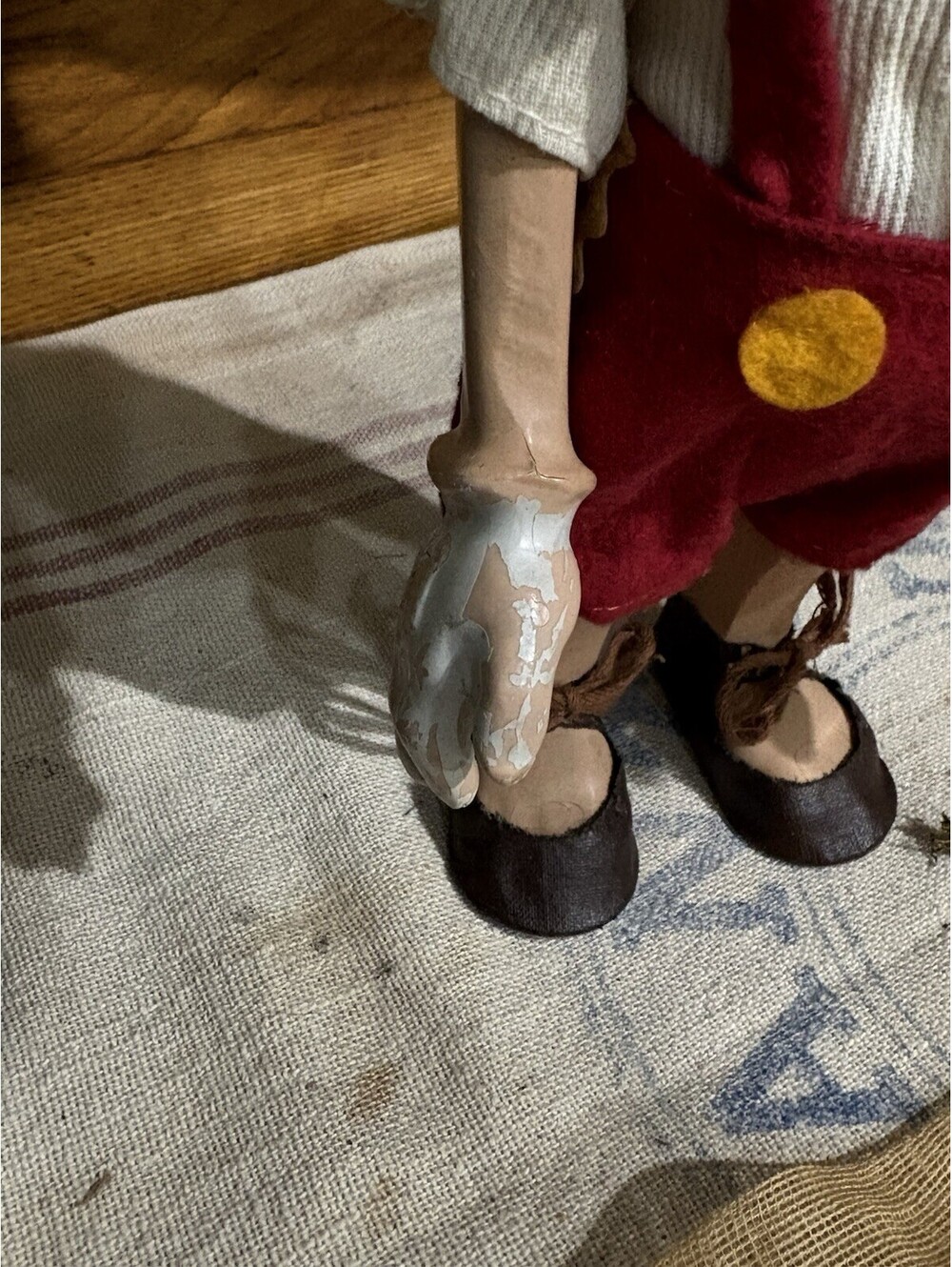 Antique 1939 Crown toy Co Pinocchio Walt Disney Composition Doll, Complete - Picture 4 of 15